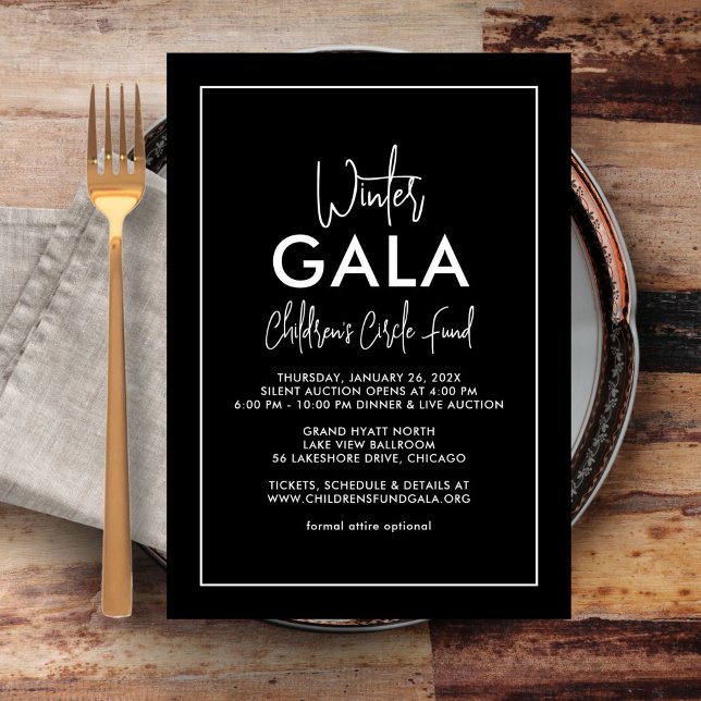 Simply Stated Gala Invitation (Creator Uploaded)