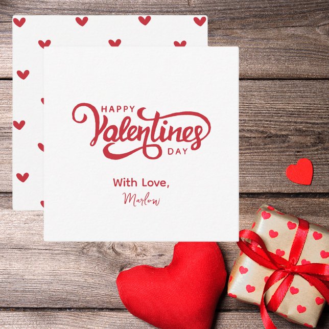 Simply Stated Modern Red Heart Valentine Card (Creator Uploaded)