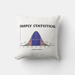 Simply Statistical Bell Curve Geek Humour Cushion