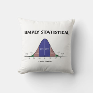 Simply Statistical Bell Curve Geek Humour Cushion