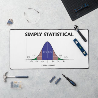 Simply Statistical Bell Curve Geek Humour Desk Mat