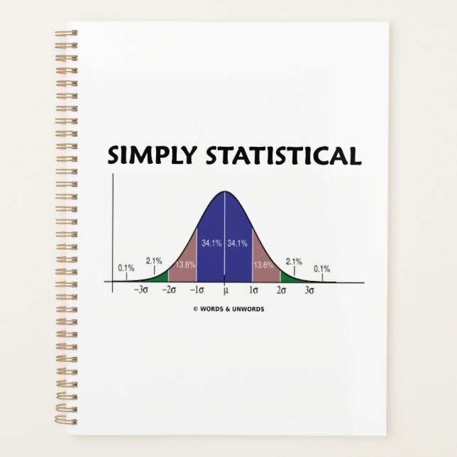 Simply Statistical Bell Curve Geek Humour Planner (Front)
