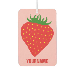 Simply Strawberry custom air freshner Car Air Freshener