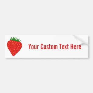 Simply Strawberry custom bumpersticker Bumper Sticker