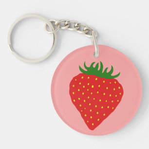 Simply Strawberry custom key chain