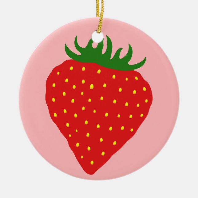 Simply Strawberry custom ornament (Front)