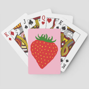 Simply Strawberry custom playing cards
