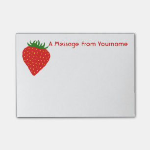 Simply Strawberry custom Post-It notes
