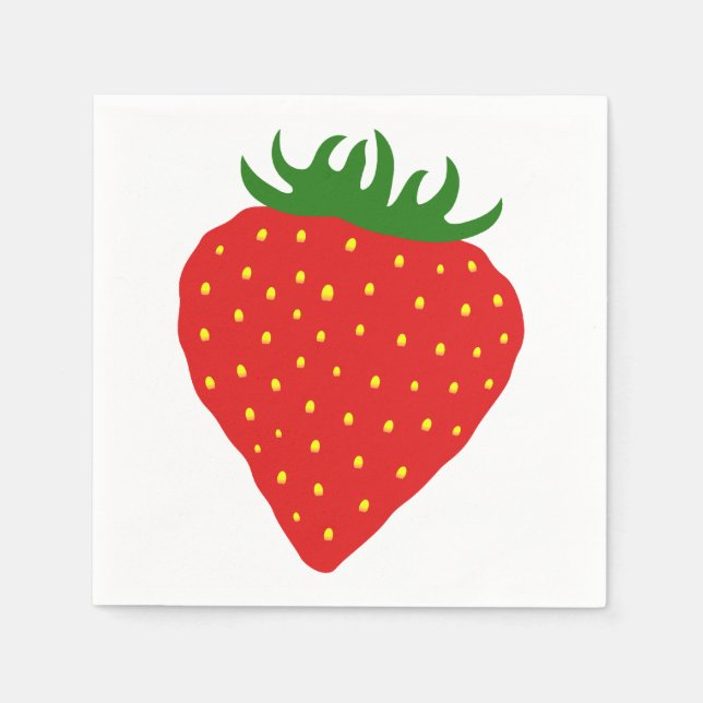 Simply Strawberry paper napkins (Front)
