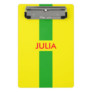 Simply Stripes grass green + your name / ideas Mini Clipboard