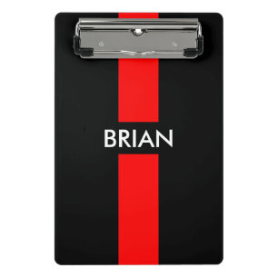Simply Stripes red + your name / ideas Mini Clipboard