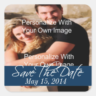 Simply Stunning Deep Navy Save The Date Seals