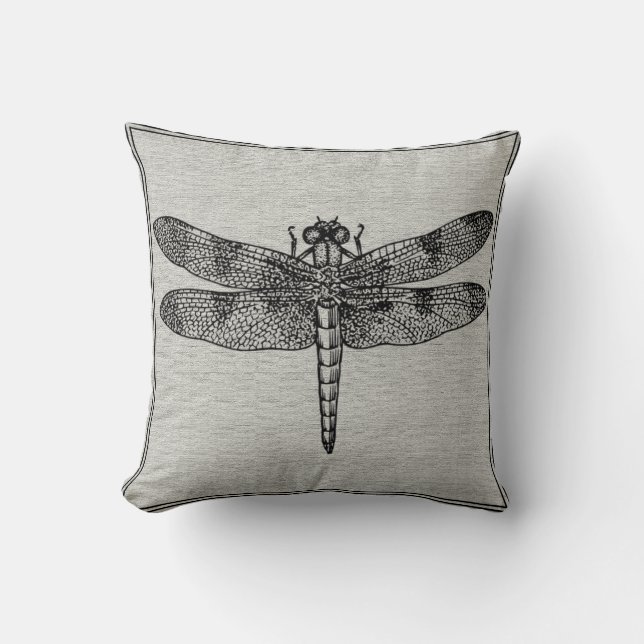Simply Stunning Dragonfly Throw Pillow (Front)