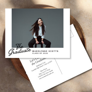 Simply Styled The Graduate Photo Invitation Postcard