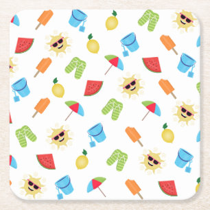 Simply Summer Square Paper Coaster