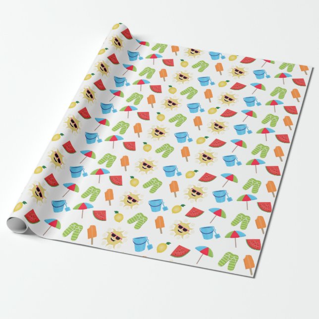 Simply Summer Wrapping Paper (Unrolled)