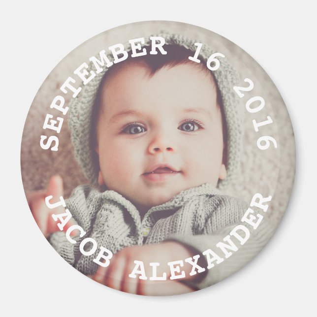 Simply Sweet Baby Photo Magnet (Front)