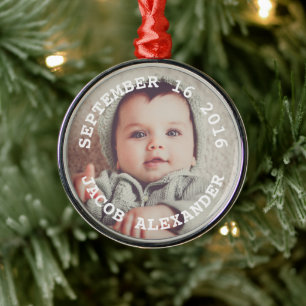 Simply Sweet Baby Photo Metal Tree Decoration