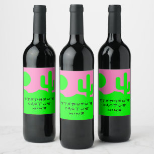 Simply Sweet Personalised Homemade Cactus Wine Label