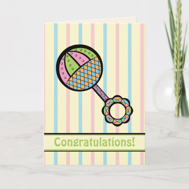 Simply Sweet Rattle Greeting Card (Front)