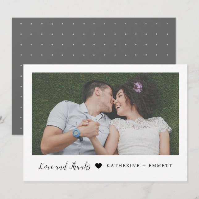 Simply Sweet Wedding Thank You Photo Card (Front/Back)