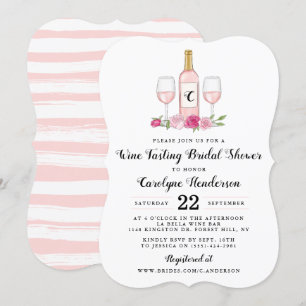 Simply Sweet Wine Tasting Bridal Shower Invitation