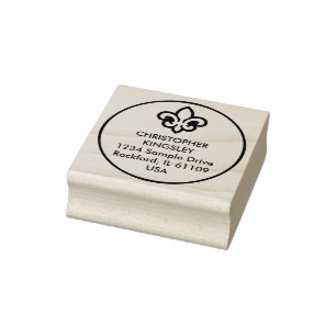 Simply Symbol / Icon - fleur-de-lis / LILY + idea Rubber Stamp
