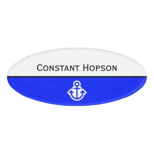 Simply Symbols - ANCHOR + your text & ideas Name Tag