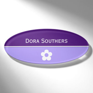 Simply Symbols - FLOWER + your text & ideas Name Tag