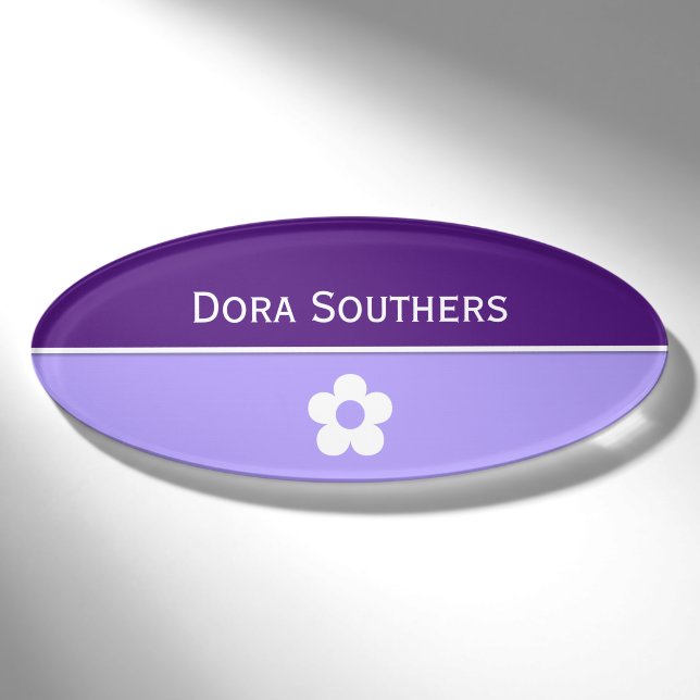 Simply Symbols - FLOWER + your text & ideas Name Tag (Front)