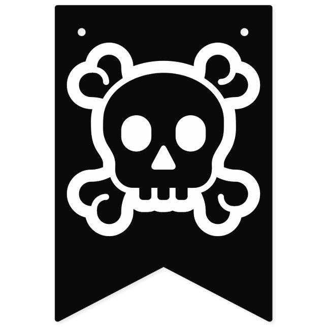 Simply Symbols / Icons - SKULL & BONES + ideas Bunting (First Flag)