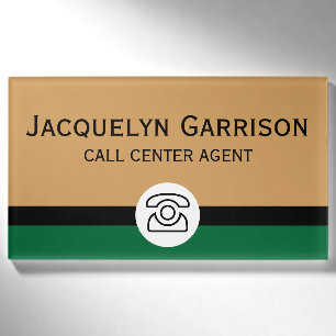 Simply Symbols - OLD PHONE + your text & ideas Name Tag