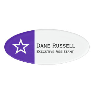 Simply Symbols - OUTLINE STAR + your ideas Name Tag