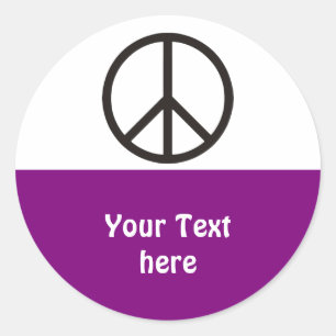 Simply Symbols - PEACE + your text & ideas Classic Round Sticker