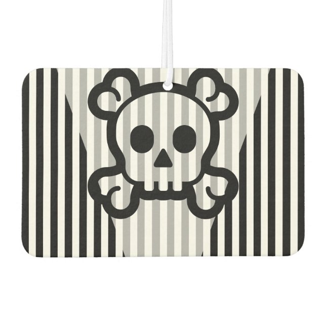 Simply Symbols - SKULL & BONES + your ideas Car Air Freshener (Front)