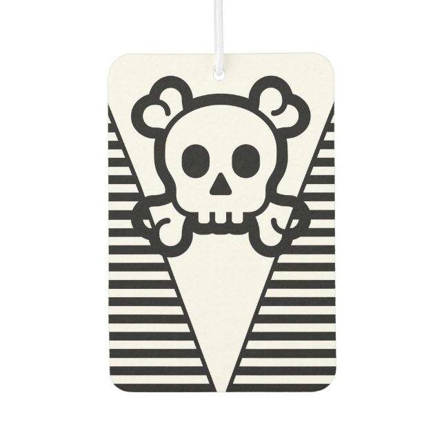 Simply Symbols - SKULL & BONES + your ideas Car Air Freshener (Front)