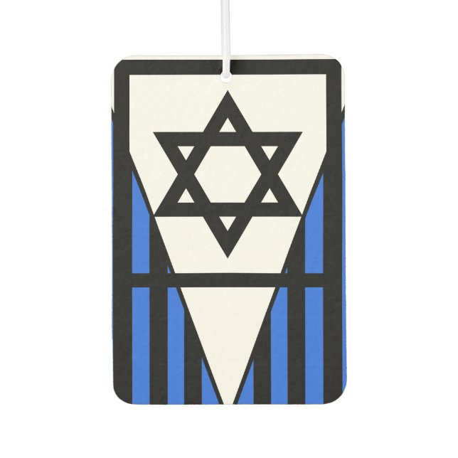Simply Symbols - STAR OF DAVID + your ideas Car Air Freshener (Front)