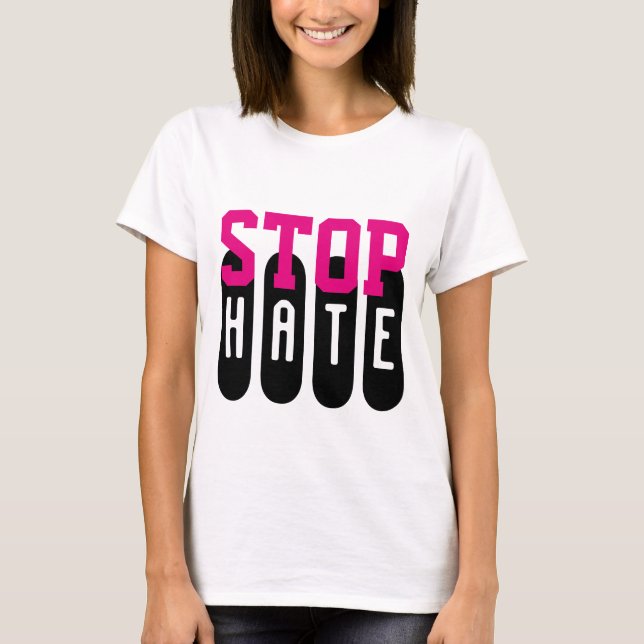 Simply text design "STOP HATE" T-Shirt (Front)