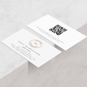 Simply Text Logo QR Code Any Profession Any Colour Business Card