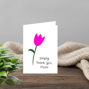 Simply Thank You, Mom – Pink Tulip Holiday Card
