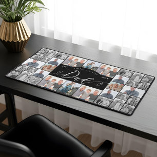Simply The Best Dad Personalise Photo Collage Desk Mat