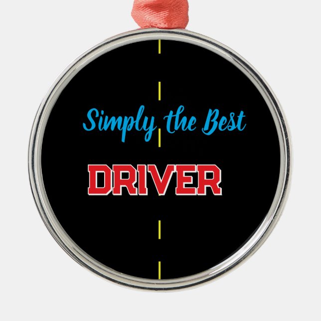 Simply the Best Driver Metal Tree Decoration (Front)