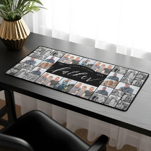 Simply The Best Father Personalise Photo Collage Desk Mat