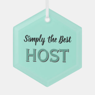 Simply the Best Host Glass Tree Decoration
