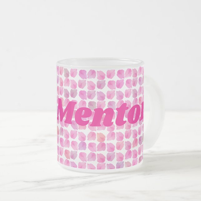 Simply the Best Mentor Frosted Glass Coffee Mug (Front Right)