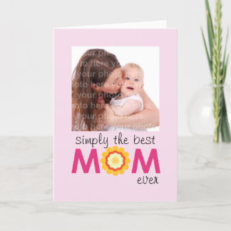 Simply the best MOM ever pink lilac mother's day Card