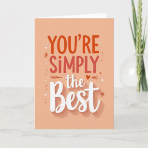 Simply The Best Peach Tone Card