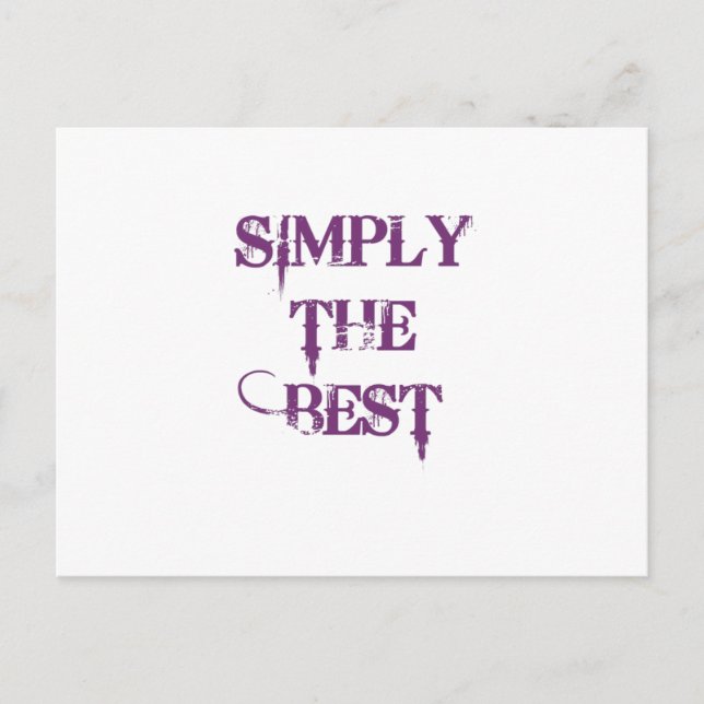 Simply the Best Postcard (Front)