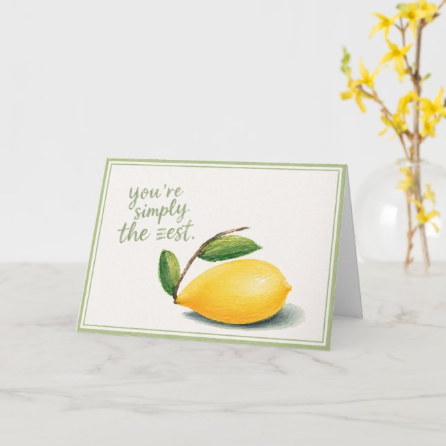 Simply the Zest Card (Yellow Flower)
