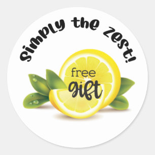 Simply the zest lemon free gift sticker